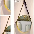 Gương Phòng Tắm Dây Da Hình Tròn Đình Quốc ĐQ 69018A 700x700mm