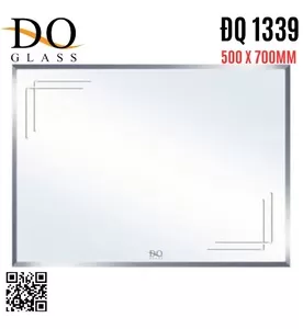 Gương Phòng Tắm Trang Trí Đình Quốc ĐQ 1339 500x700mm