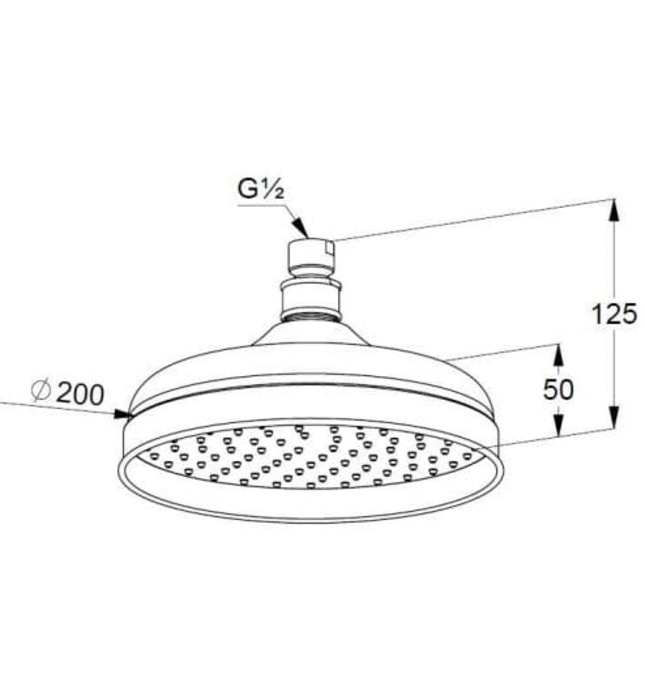 Bát sen phun mưa tròn mạ vàng Adlon Kludi 2751045
