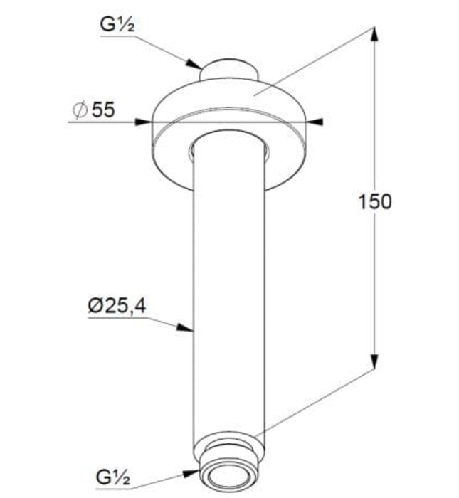 Thanh nối bát sen âm trần Kludi A-QA 6651505-00