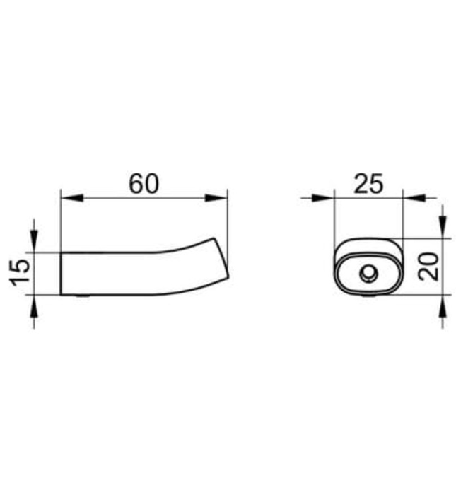 Móc khăn đơn màu đen Đức Edition 400 Keuco 11514130000
