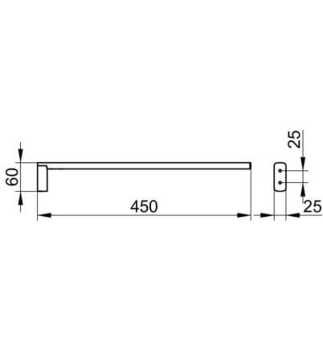 Thanh treo khăn đơn Edition 400 Keuco 11520010000 (45cm)