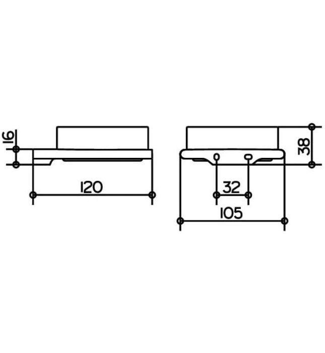Kệ để đồ màu đen Đức Edition 400 Keuco 11549139000