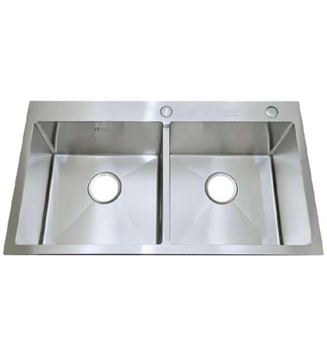 Chậu rửa bát 2 hố cân inox SUS304 Cielo 01-7843 (78x43cm)