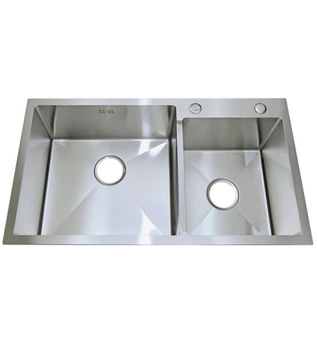 Chậu rửa bát 2 hố lệch inox 304 Cielo 02-7843 (78x43cm)