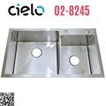 Chậu rửa bát 2 hố lệch inox 304 Cielo 02-8245 (82x45cm)