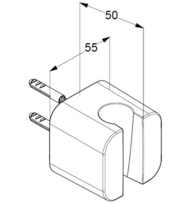 Cài sen tắm gắn tường trắng Kludi 6555143-00