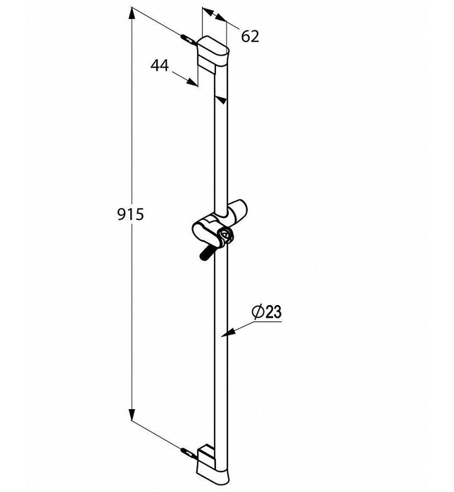 Bộ thanh trượt dây sen tắm Kludi Fizz 6762005-00