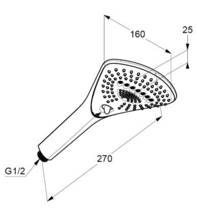 Bát sen cầm tay đen Kludi Fizz 6770039-00