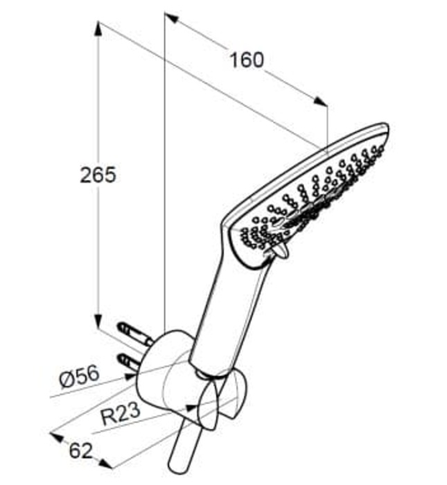 Bộ dây bát sen tắm trắng Kludi Fizz 6775091-00