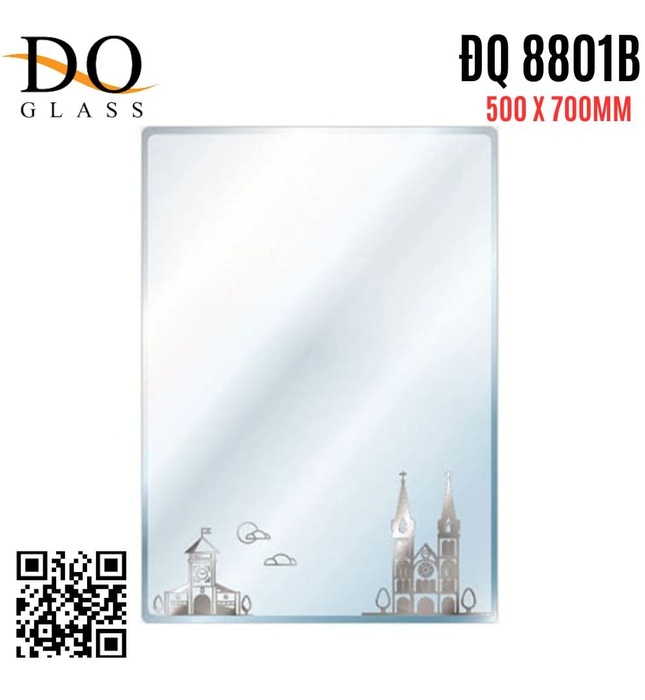 Gương phòng tắm Đình Quốc ĐQ 8801B (500x700mm)