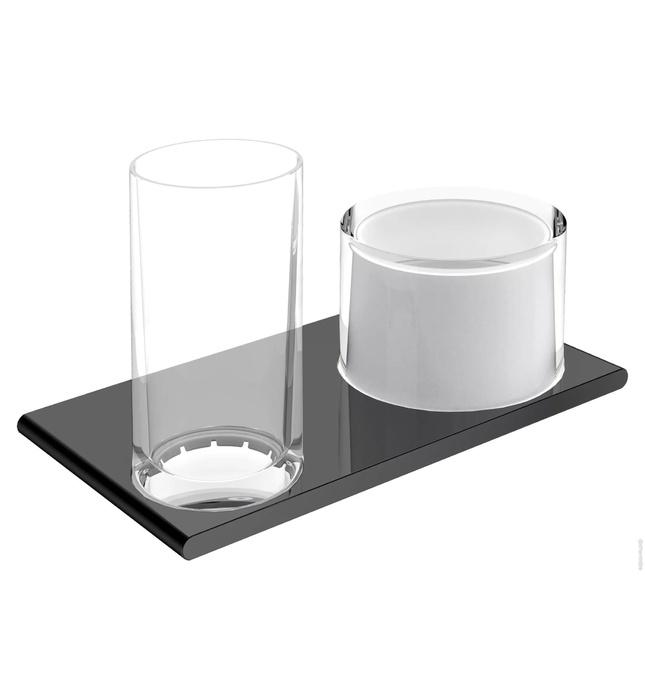 Kệ dung dịch và cốc đen Đức Edition 400 Keuco 11553139000