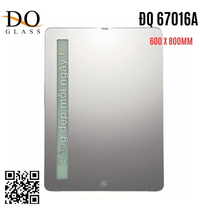 Gương đèn led phòng tắm Đình Quốc ĐQ 67016A (600x800mm) 