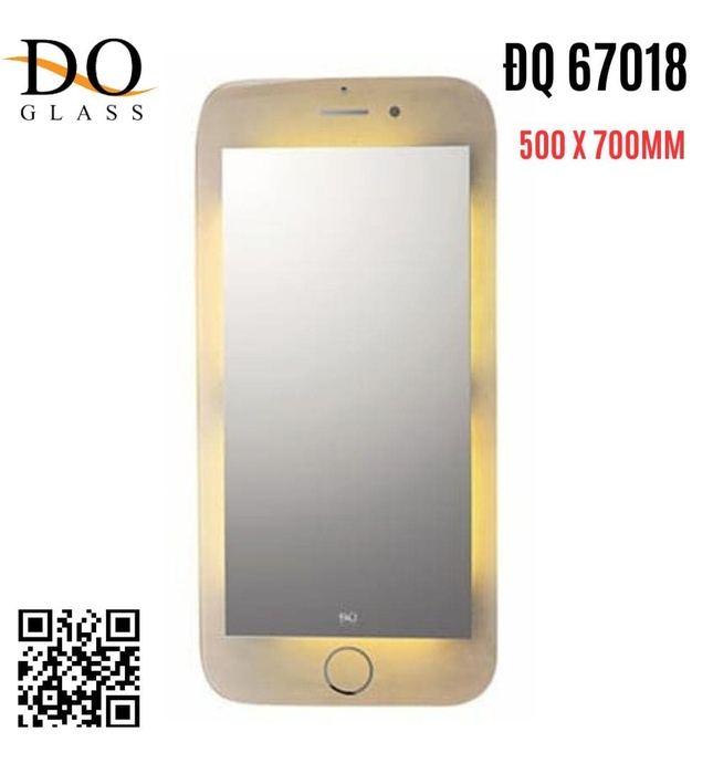 Gương đèn led phòng tắm Đình Quốc ĐQ 67018 (500x700mm) 