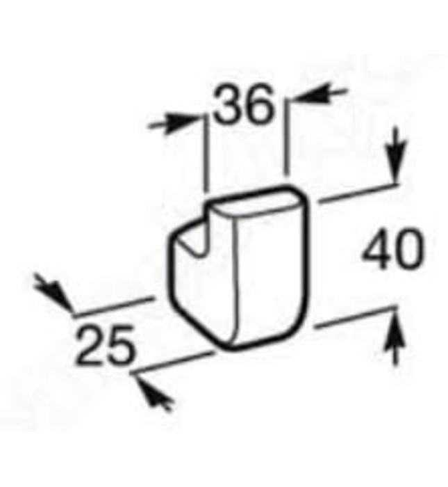 Móc áo đơn màu đen Titanium sước Roca A817020NM0