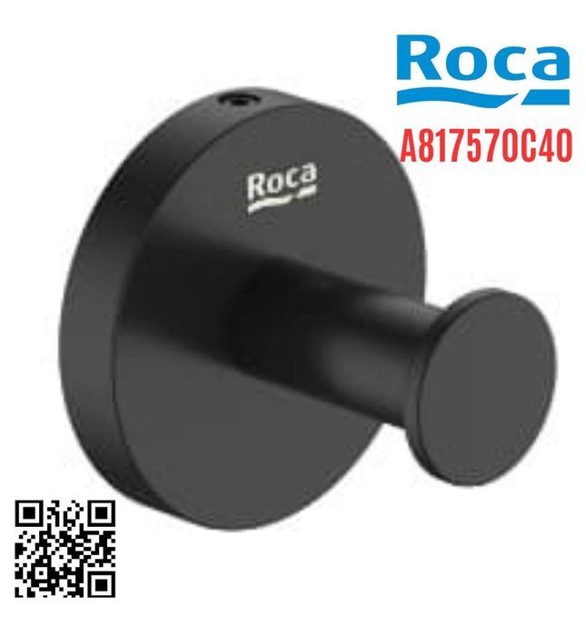 Móc áo đơn màu đen Roca A817570C40 