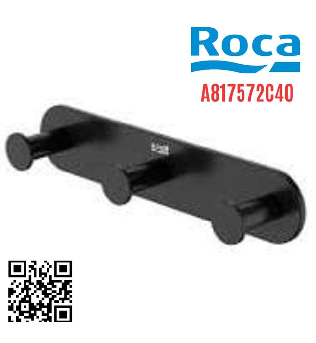 Móc áo 3 vấu màu đen Roca A817572C40