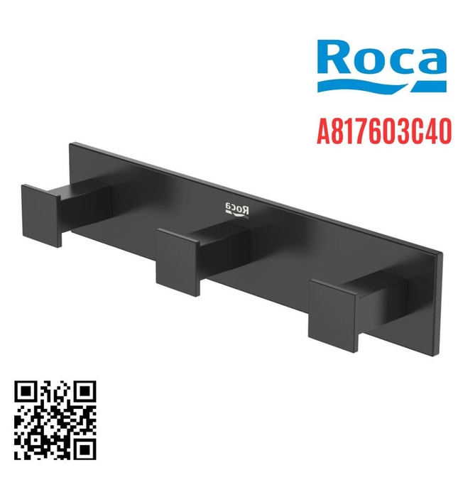 Móc áo 3 vấu màu đen Roca A817603C40