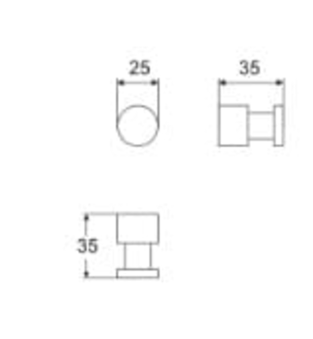 Móc áo đơn Roca Vectra Z816347001