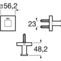 Móc áo đơn màu đen Roca A817601C40