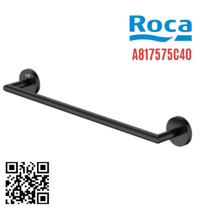 Thanh treo khăn đơn màu đen Roca Hotels A817575C40