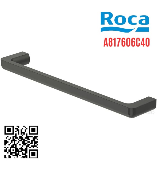 Thanh treo khăn đơn vuông màu đen Roca Hotels A817606C40