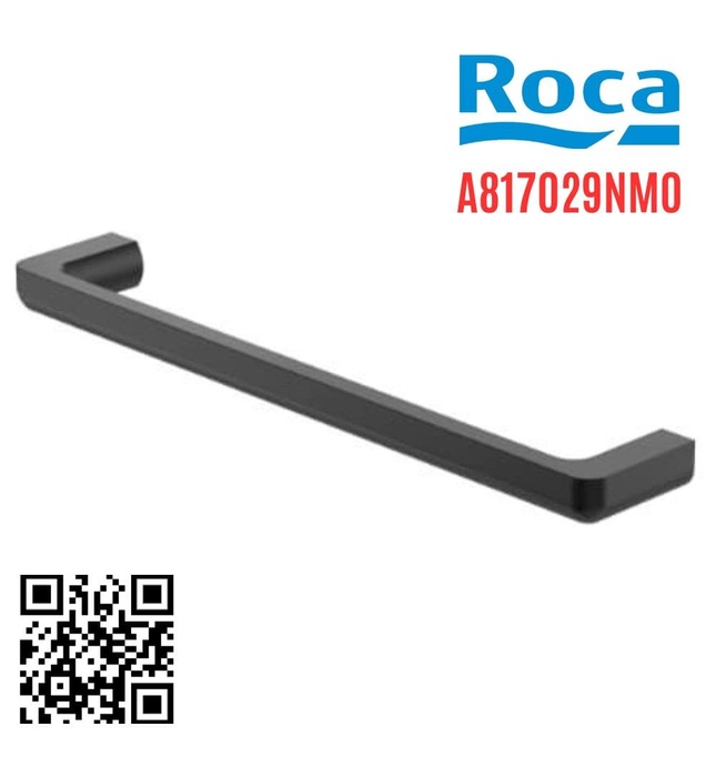 Thanh treo khăn đơn màu đen sước Roca Tempo A817029NM0(45cm) 