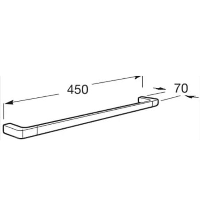 Thanh treo khăn đơn màu đen sước Roca Tempo A817029NM0(45cm) 