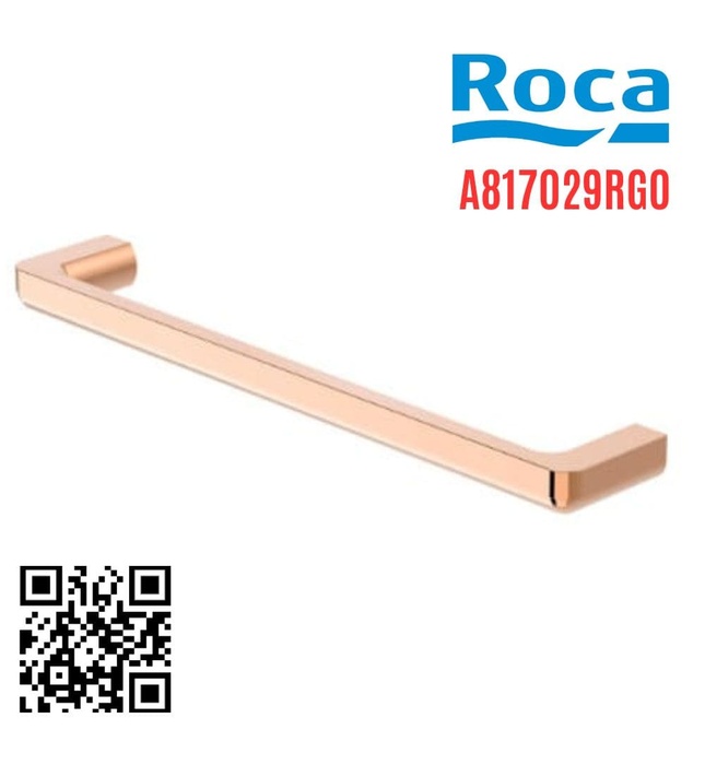 Thanh treo khăn đơn màu hồng vàng Roca Tempo A817029RG0(45cm)  