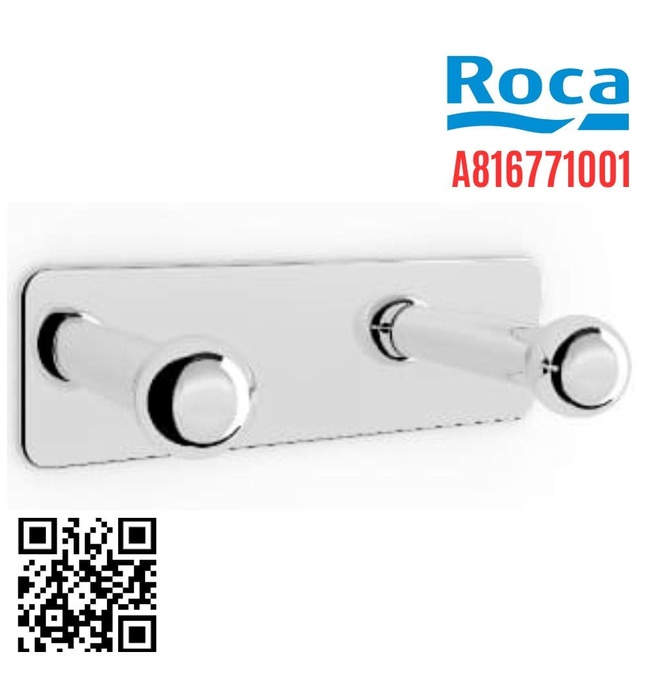 Móc áo đôi kim loại Roca Victoria A816771001