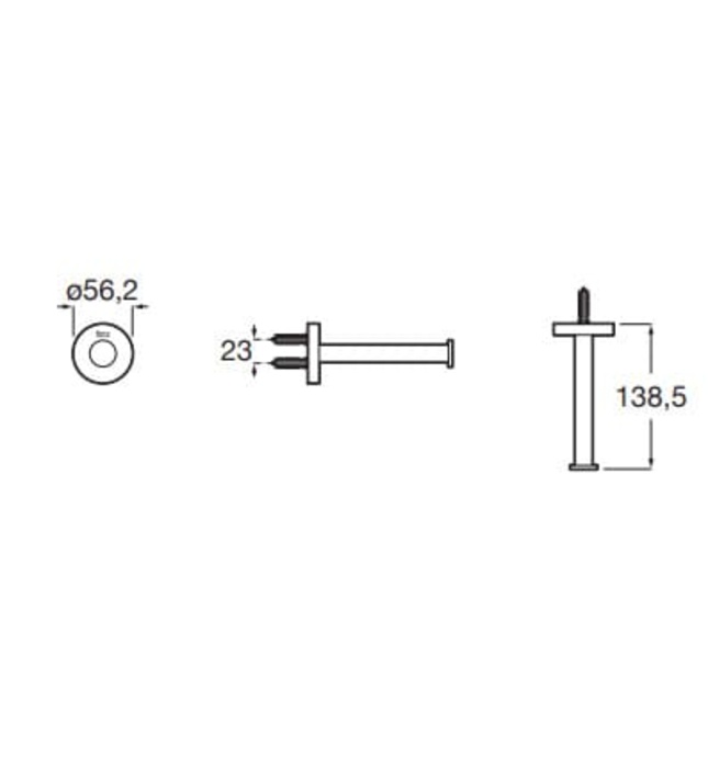 Lô giấy vệ sinh tròn màu đen Hotels Roca A817584C40