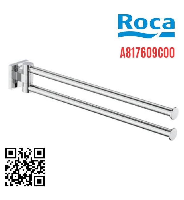 Thanh treo khăn đôi vuông Roca Hotels A817609C00