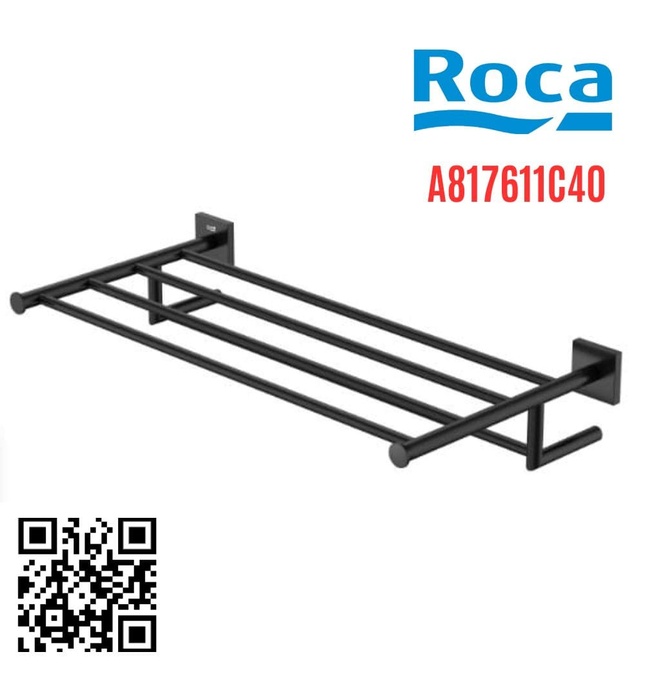 Giàn vắt khăn vuông màu đen Roca Hotels A817611C40