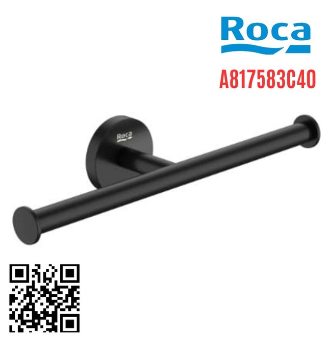 Lô giấy vệ sinh đôi tròn màu đen Hotels Roca A817583C40