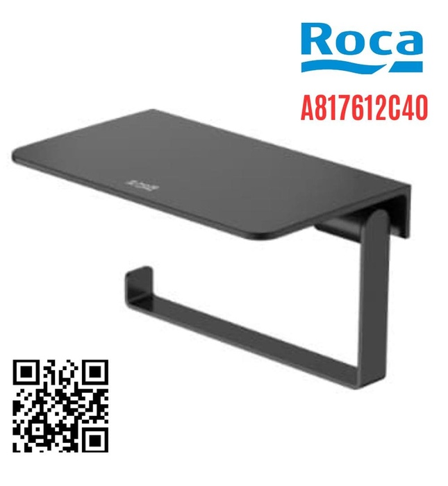 Lô giấy vệ sinh màu đen vuông Hotels Roca A817612C40