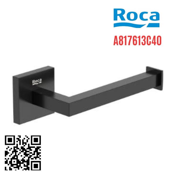 Lô giấy vệ sinh vuông màu đen Hotels Roca A817613C40