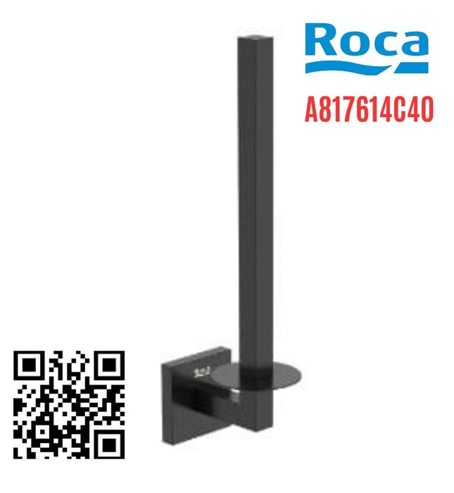 Lô giấy vệ sinh màu đen vuông Hotels Roca A817614C40