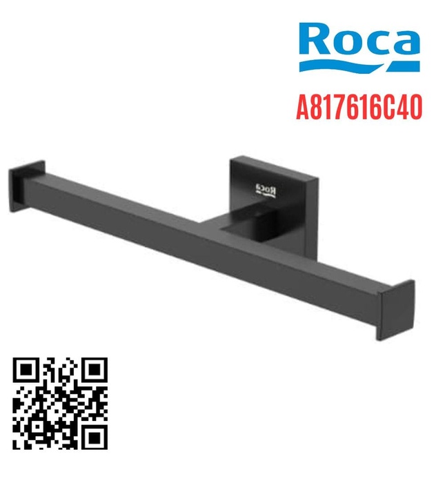 Lô giấy vệ sinh đôi vuông màu đen Hotels Roca A817616C40