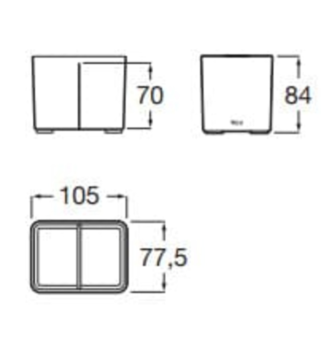 Kệ để đồ đặt bàn màu nâu Roca A817672C80