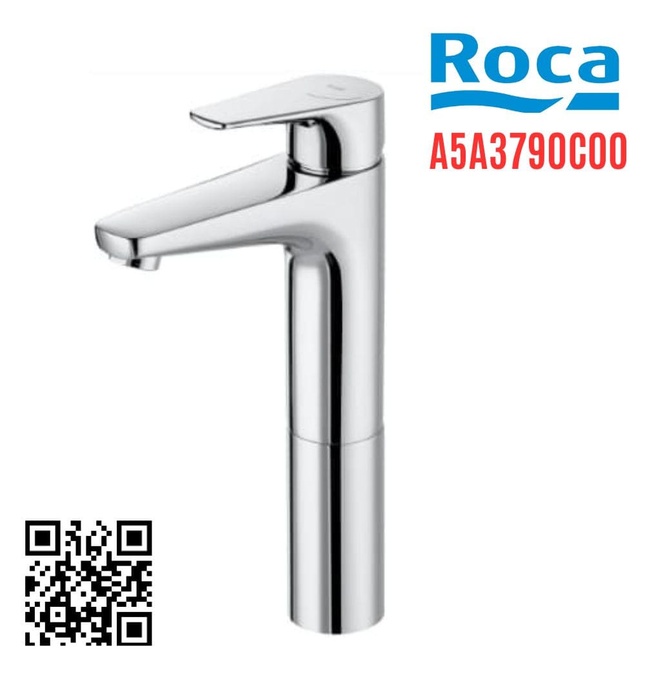 Vòi Chậu Rửa Mặt Nóng Lạnh Cổ Cao Roca Atlas A5A3790C00