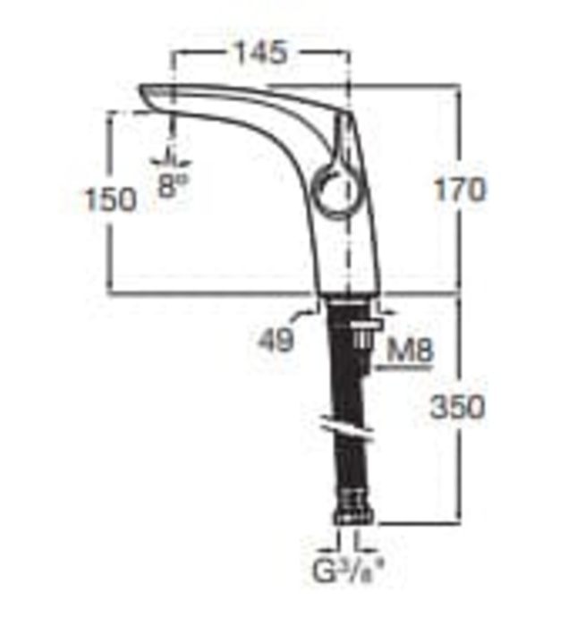 Vòi Chậu Rửa Mặt Nóng Lạnh Roca Insignia A5A3B3ANM0