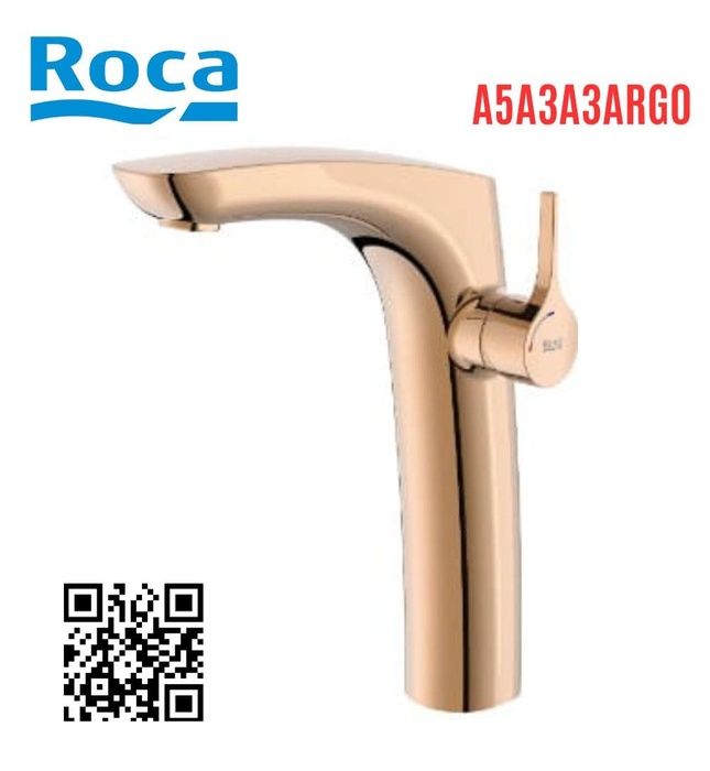 Vòi Chậu Rửa Mặt Nóng Lạnh Cổ Cao Roca Insignia A5A3C3ARG0