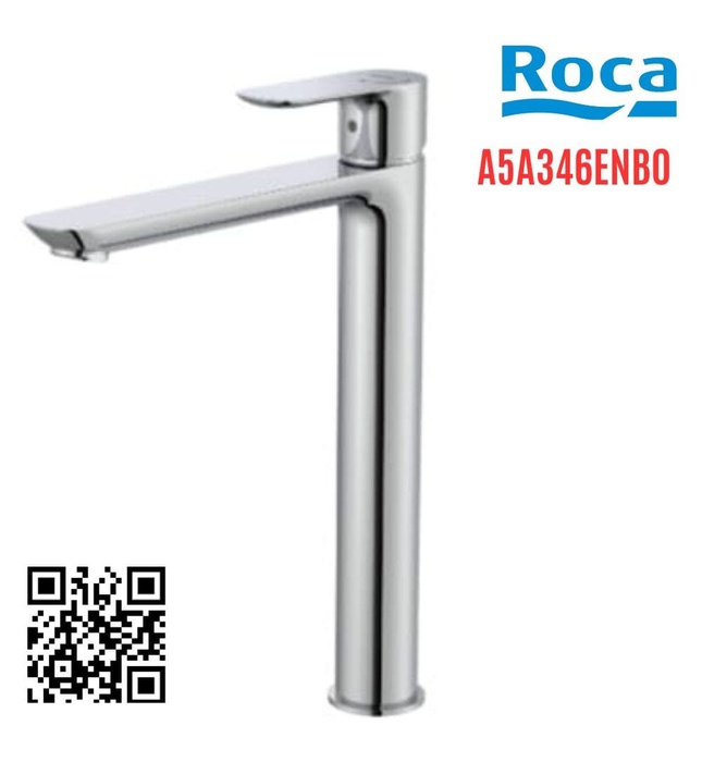 Vòi Chậu Rửa Mặt Nóng Lạnh Thân Cao Roca Cala A5A346ENB0