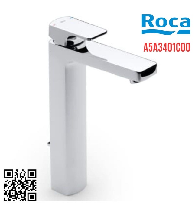 Vòi Chậu Rửa Mặt Nóng Lạnh Thân Cao Roca Escuadra A5A3401C00