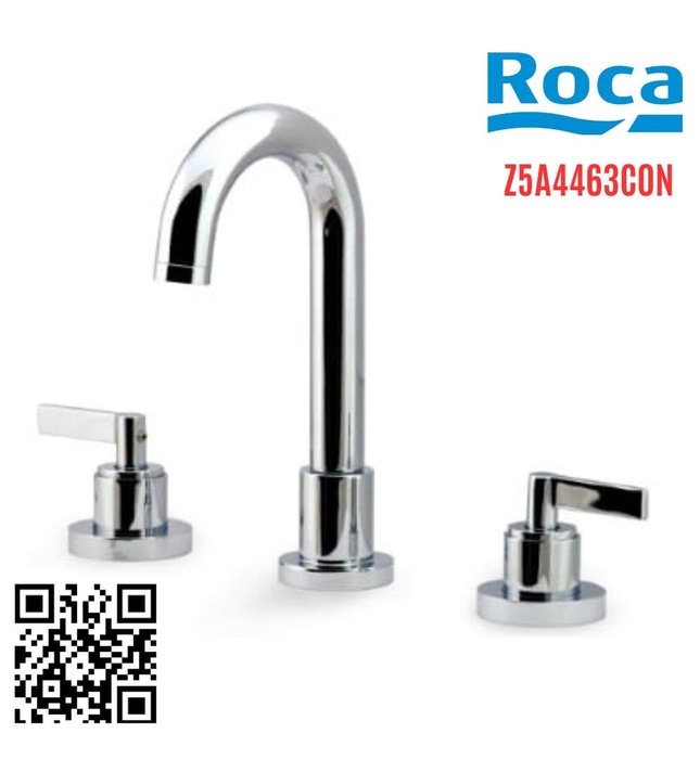 Vòi Chậu Rửa Mặt Nóng Lạnh Thân Cao 3 Lỗ Roca Attic Z5A4463C0N