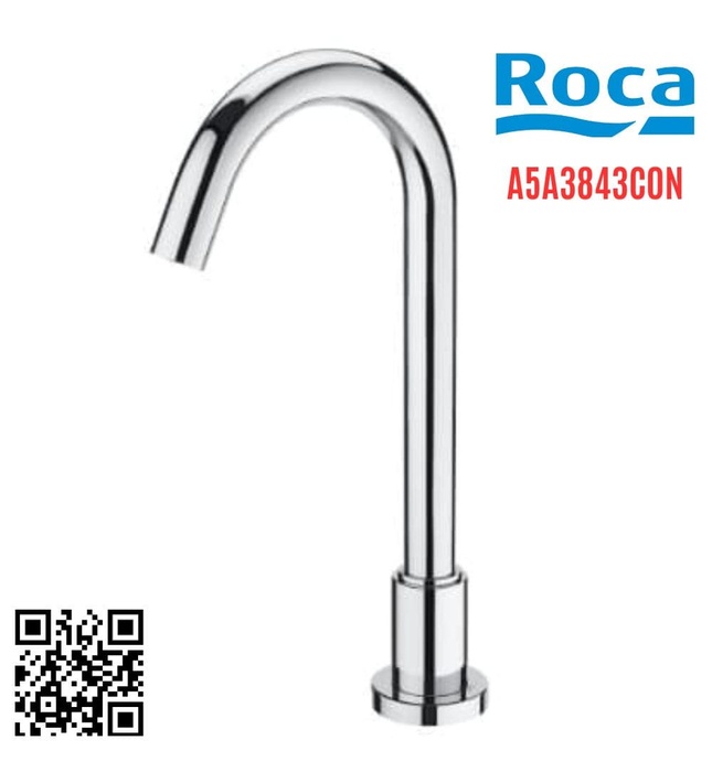 Vòi chậu rửa mặt nóng lạnh cảm ứng Roca Loft A5A3843C0N(dùng điện) 
