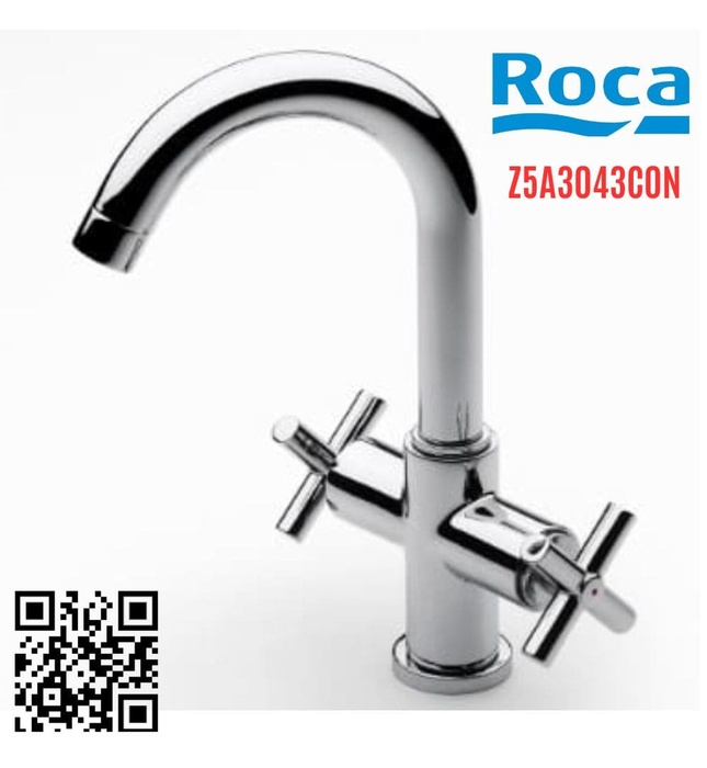 Vòi Chậu Rửa Mặt Nóng Lạnh Thân Cao Roca loft Z5A3043C0N