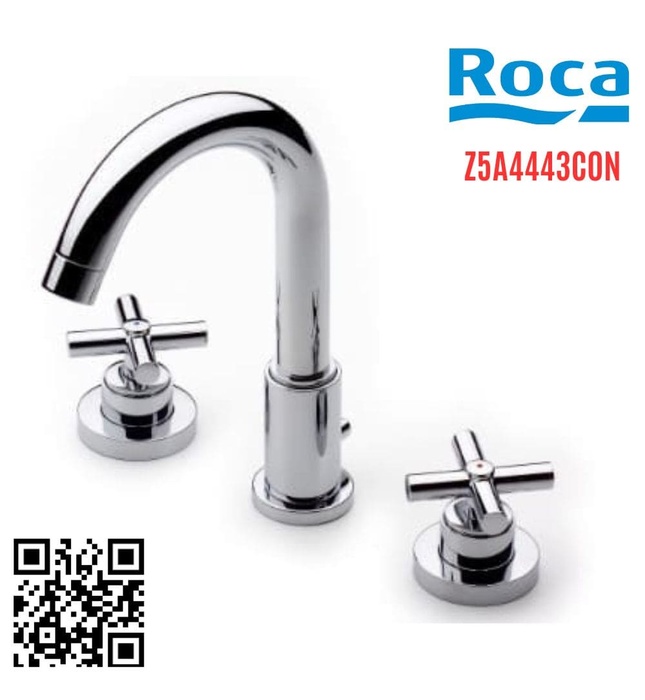 Vòi Chậu Rửa Mặt Nóng Lạnh Thân Cao 3 Lỗ Roca loft Z5A4443C0N