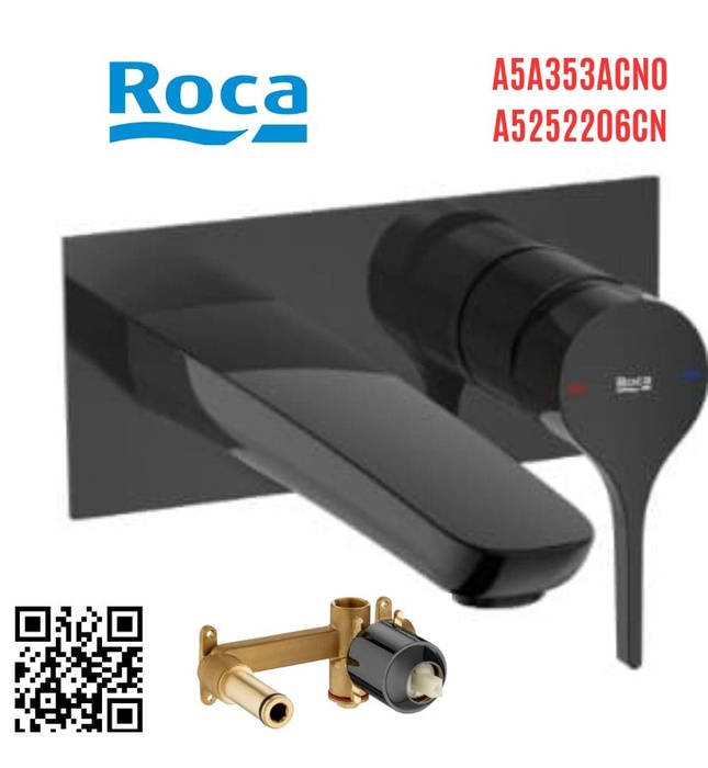 Vòi chậu rửa mặt nóng lạnh âm tường Roca Atlas A5A353ACN0 A5252206CN
