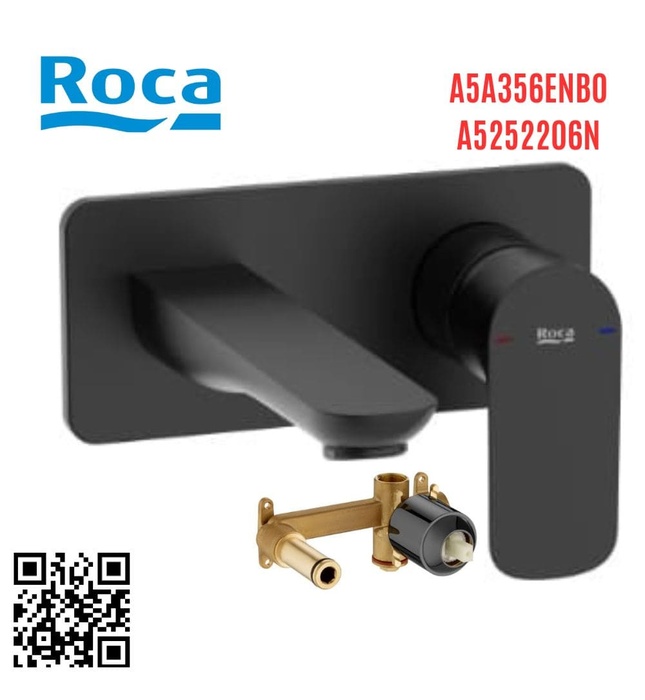 Vòi chậu rửa mặt nóng lạnh âm tường Roca Atlas A5A356ENB0 A5252206N